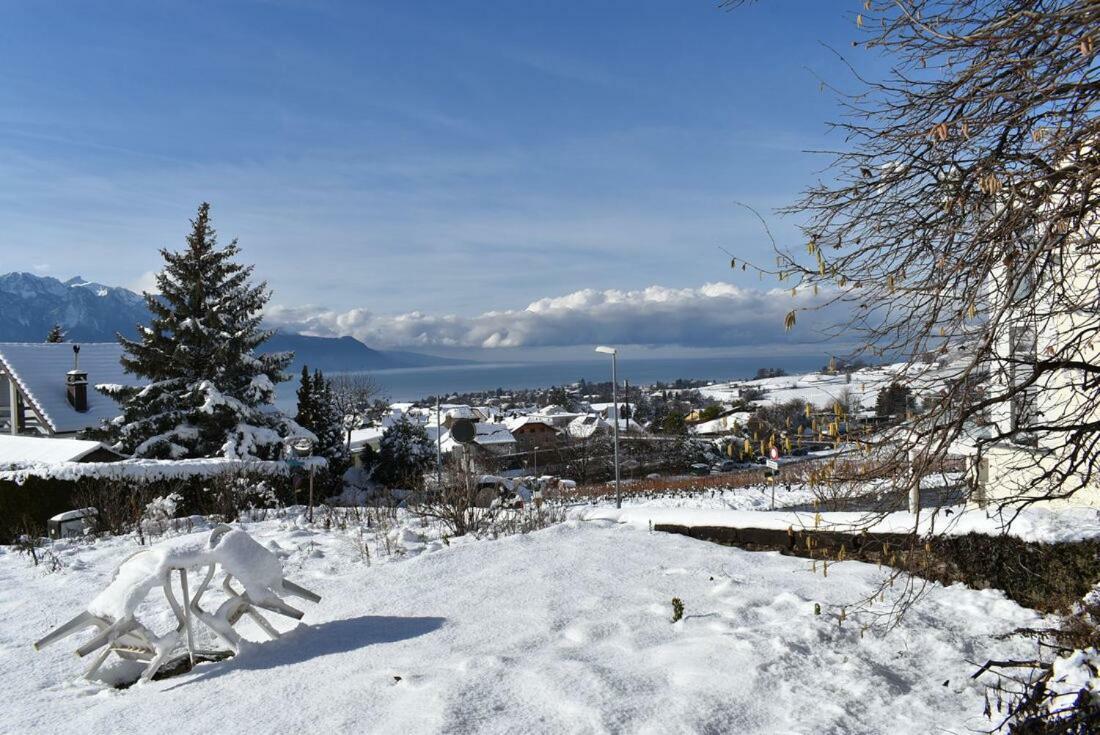 Maison Familiale A Montreux Avec Vue Sur Le Lac Villa Luaran gambar